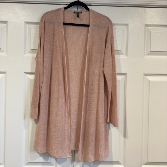 Eileen Fisher Sweaters - Eileen Fisher Organic Linen Open Knit  Cardigan Pink Women Size S Lightweight